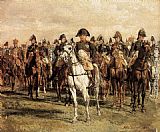 Jean-louis Ernest Meissonier Famous Paintings - Napoleon and his Staff